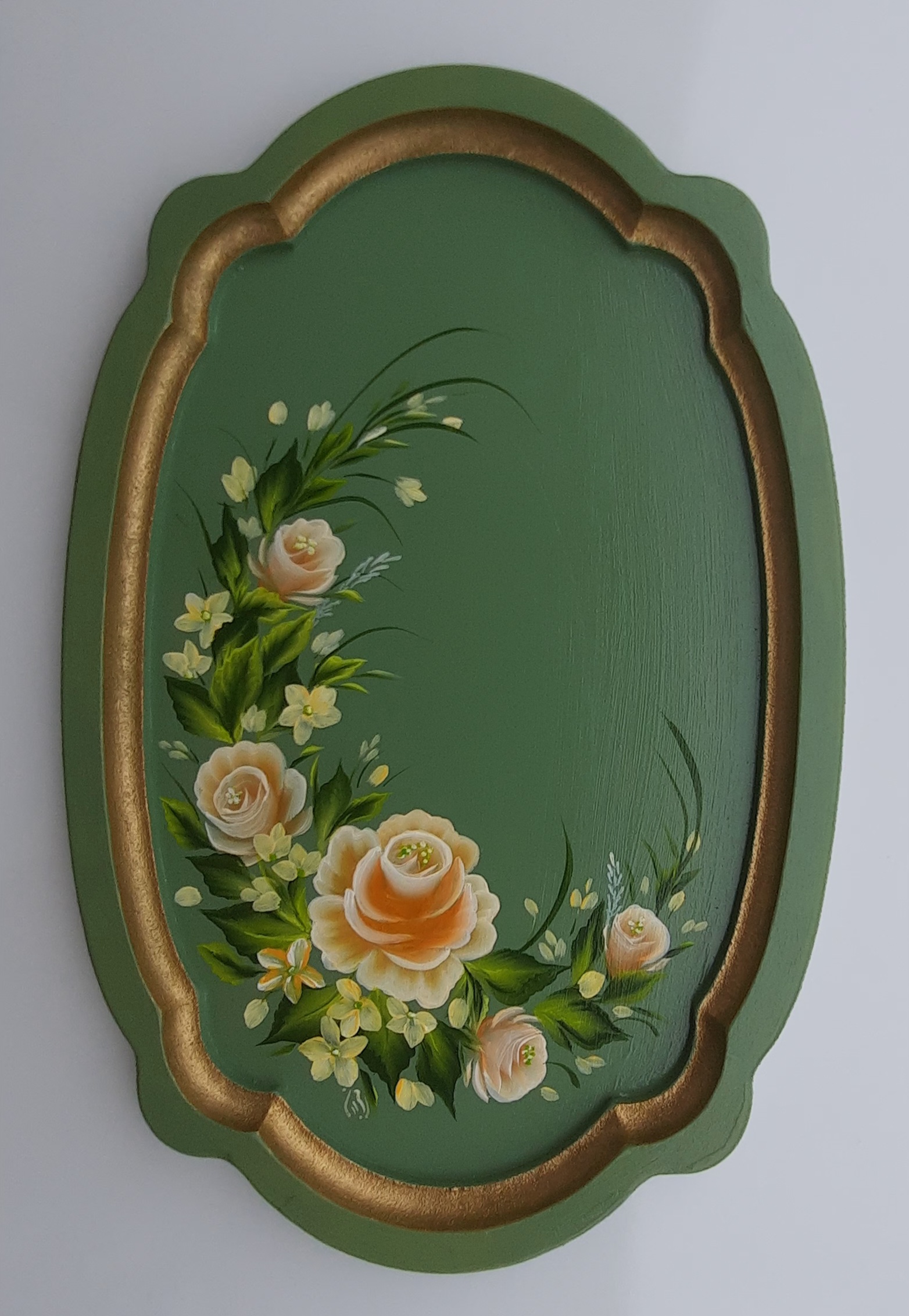 سینی چوبی نقاشی شده، 25×39