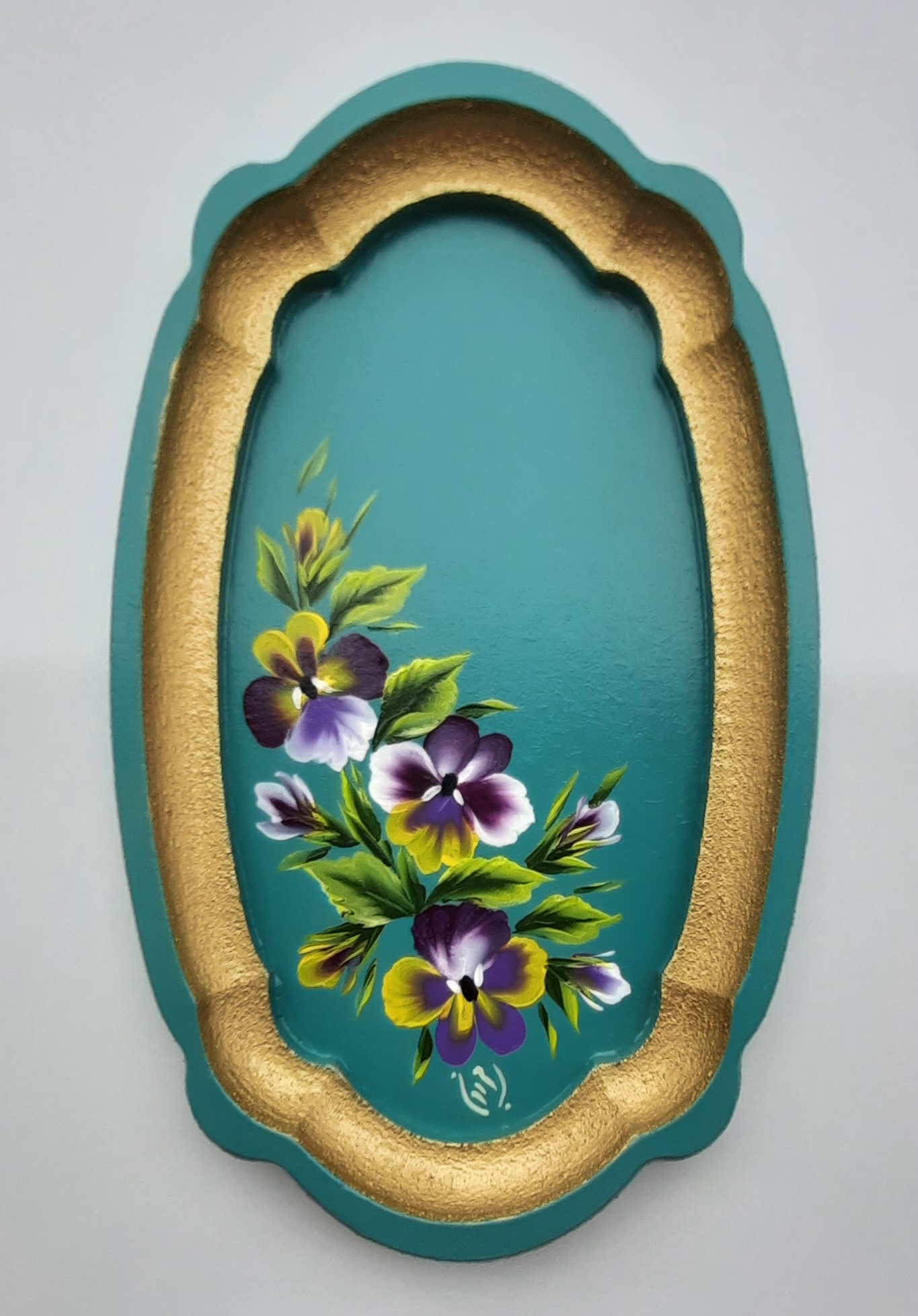 سینی چوبی نقاشی شده، ۱۴×۲۴