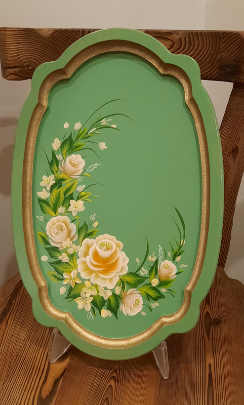 سینی چوبی نقاشی شده، 25×39