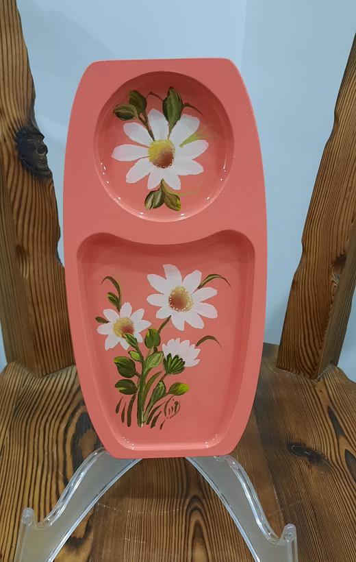 زیرماگی چوبی رزین دار نقاشی شده، ۱۱×۲۱